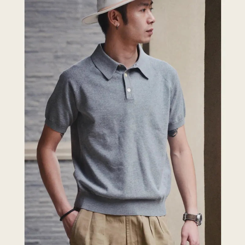 Retro slim fit cotton short-sleeved T-shirt in dark brown, shown flat.
