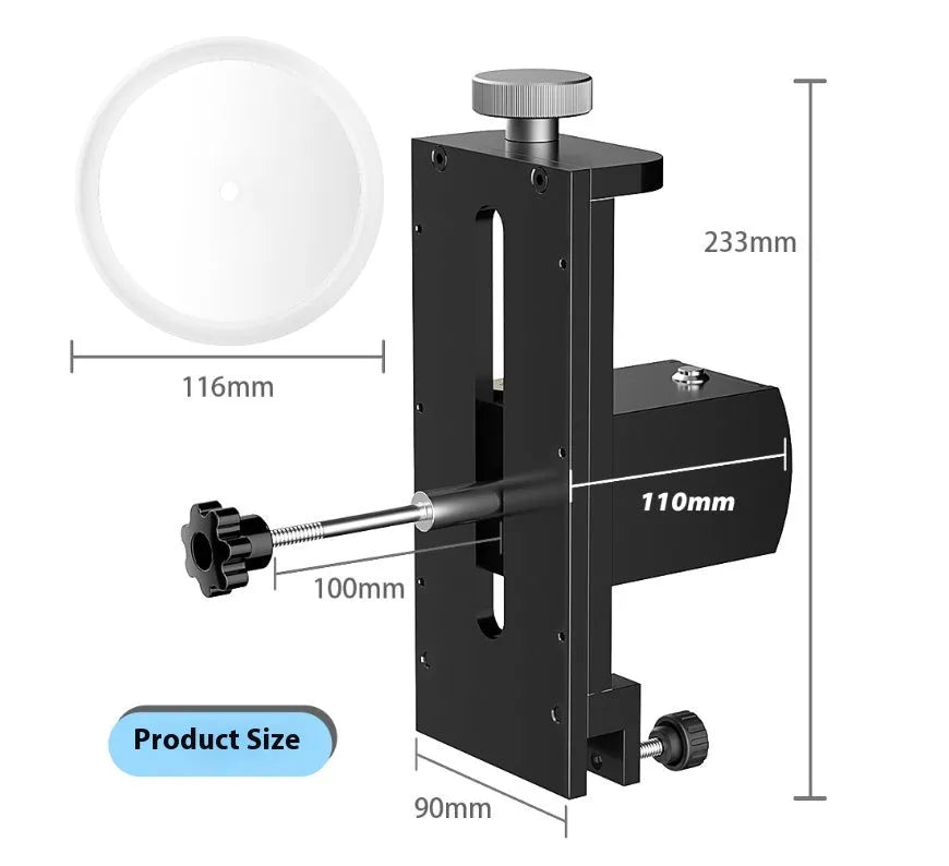 Mini ultrasonic cleaning machine with digital display and single vinyl record holder inside