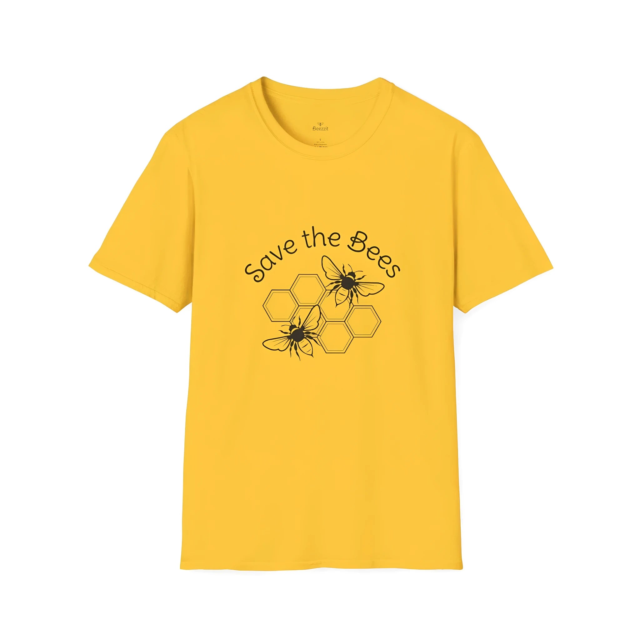 Yellow men's t-shirt with 3D digital printing graphic, loose fit short sleeve casual top