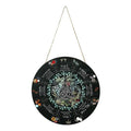 Wooden holiday decorative pendant with American folk art designs