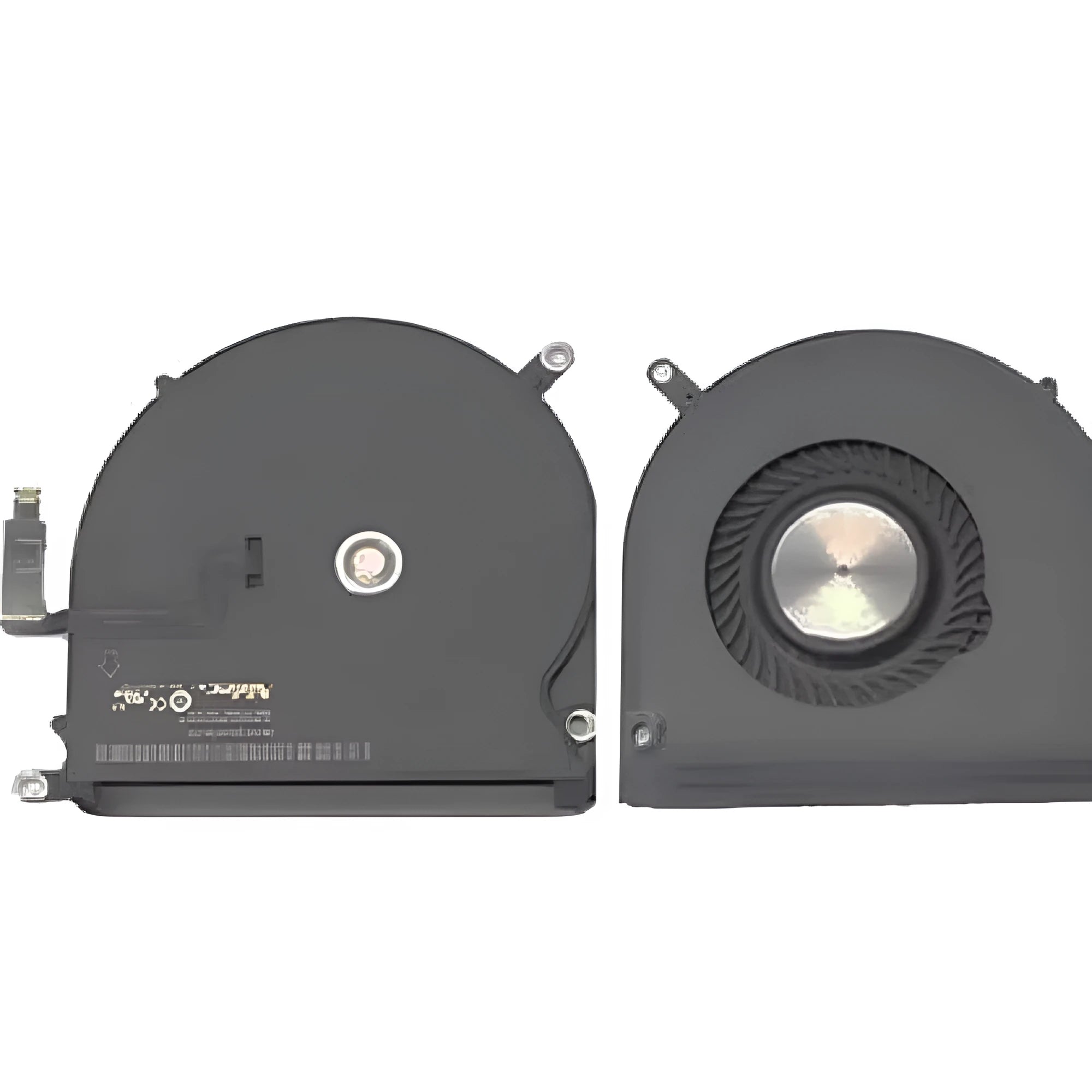 MacBook Pro A1398 laptop cooling fan replacement part with colour-coded housing variants