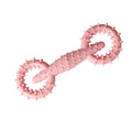 Blue TPR dog chew toy ring for puppy teething measuring 16cm diameter