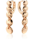 Retro long round circle earrings with woven chain design in gold colour finish