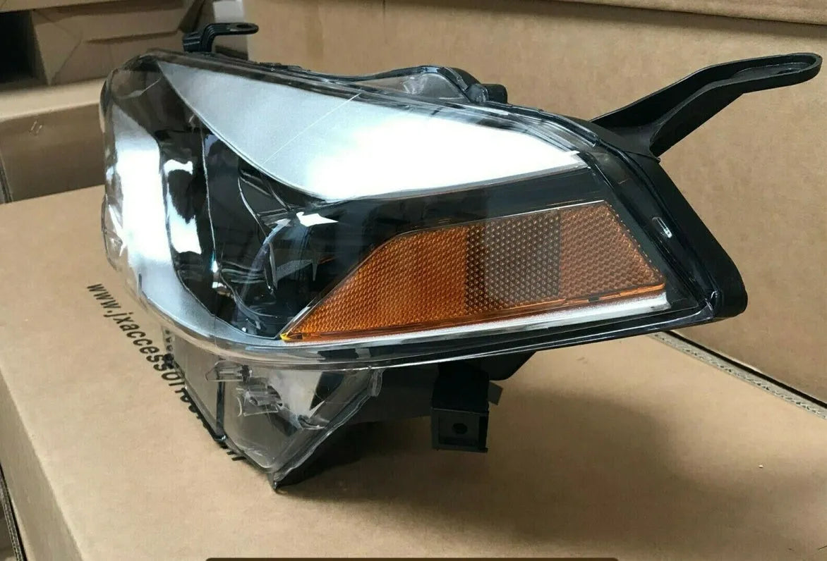 Halogen headlight assembly for passenger side of 2014-2016 Toyota Corolla.