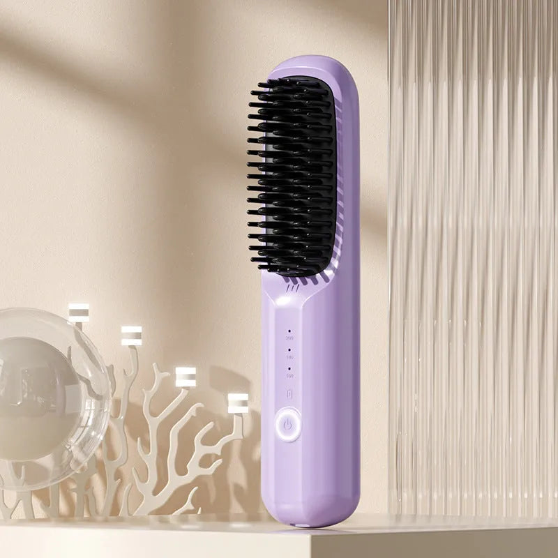 Wireless anion straightening comb in choice of four colours with Type-C charging port