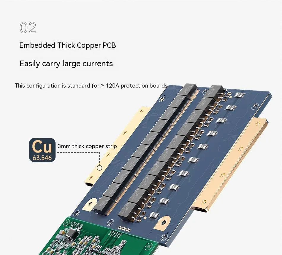 Dali lithium iron phosphate battery protection board BMS for 4S 12V setup with balance connectors.