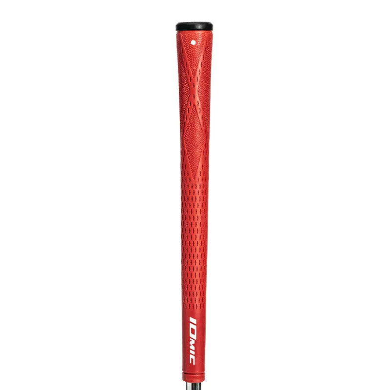 TPE non-slip golf grip in assorted colours including pink, red, blue, white, and black combinations.