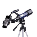 Children's dark blue astronomical telescope monocular on tripod with 16X-66X magnification