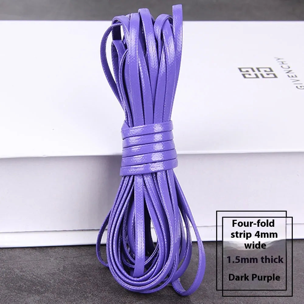 PU leather cord for jewellery making in multiple colours and widths including 2mm, 2.8mm and 4mm diameters