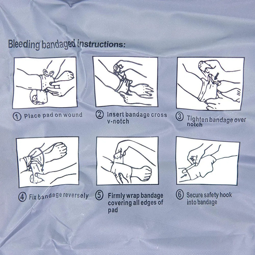 Portable hemostatic bandage set with tactical gauze tape in 10cm and 15cm sizes for outdoor training