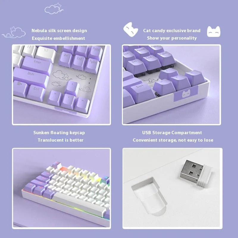 Wireless Bluetooth mechanical keyboard with metal construction and backlit keys
