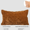 Brown gold antique style quilted cushion pillow with three-dimensional pattern