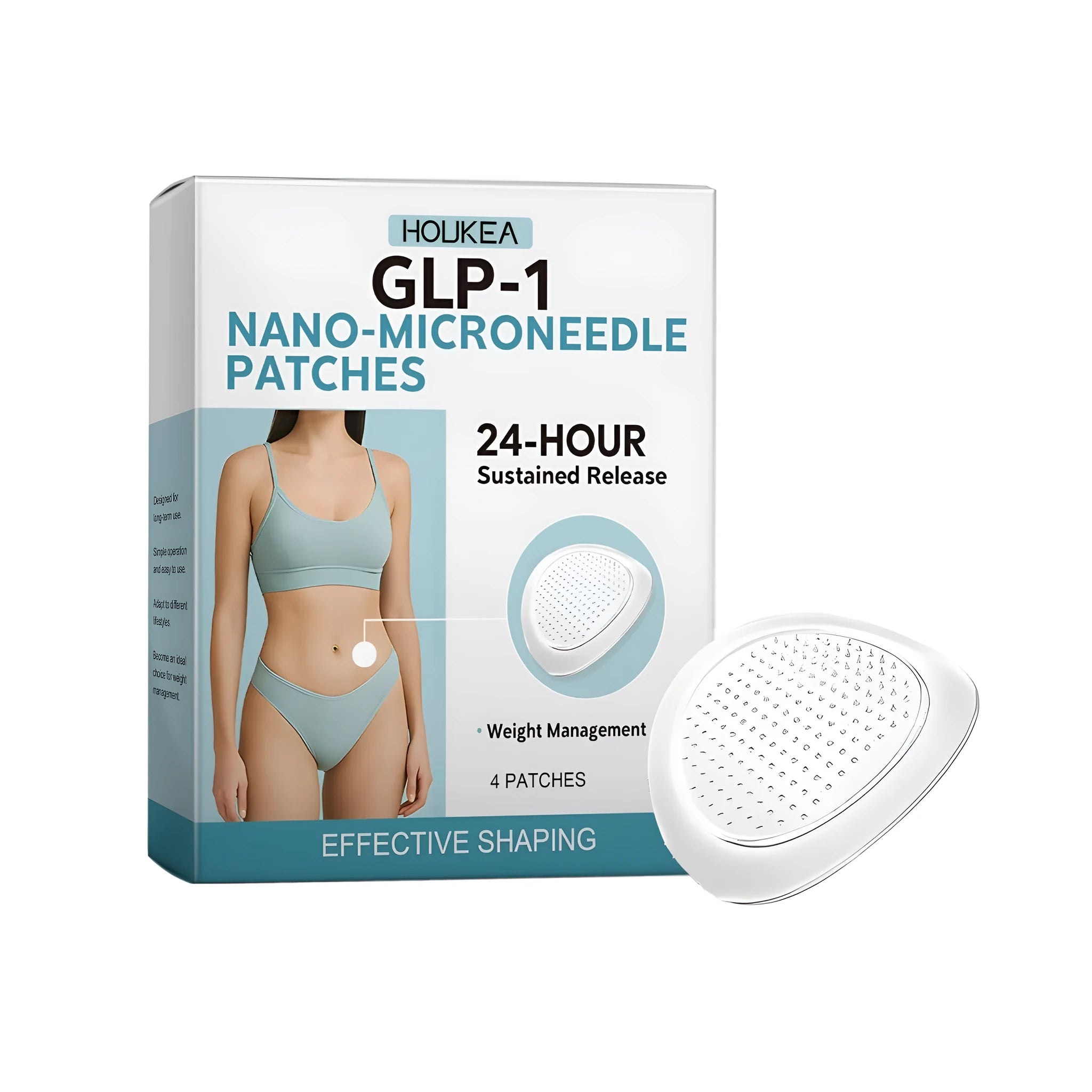 Four nano-microneedle skincare patches for anti-wrinkle treatment with acetyl hexapeptide-8.