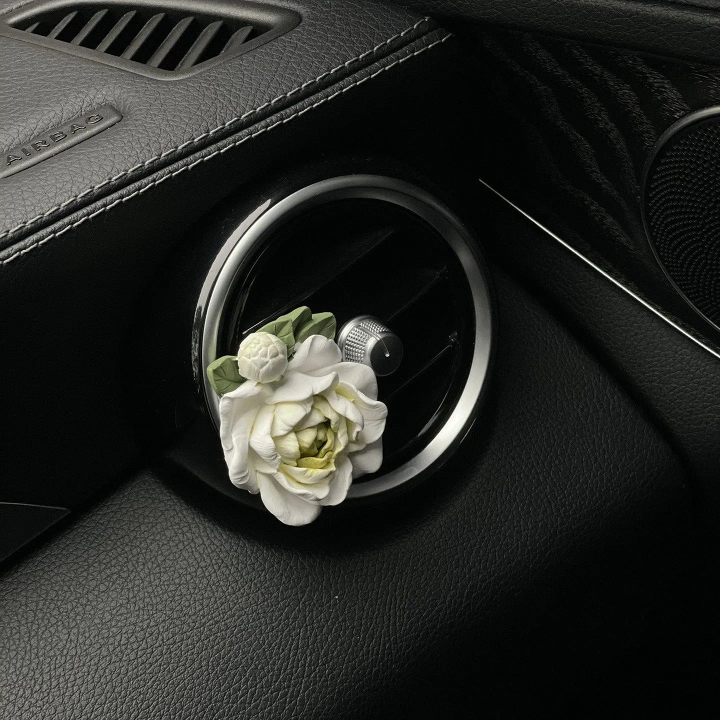 Solid gypsum car air freshener with jasmine essential oil for vehicle vents