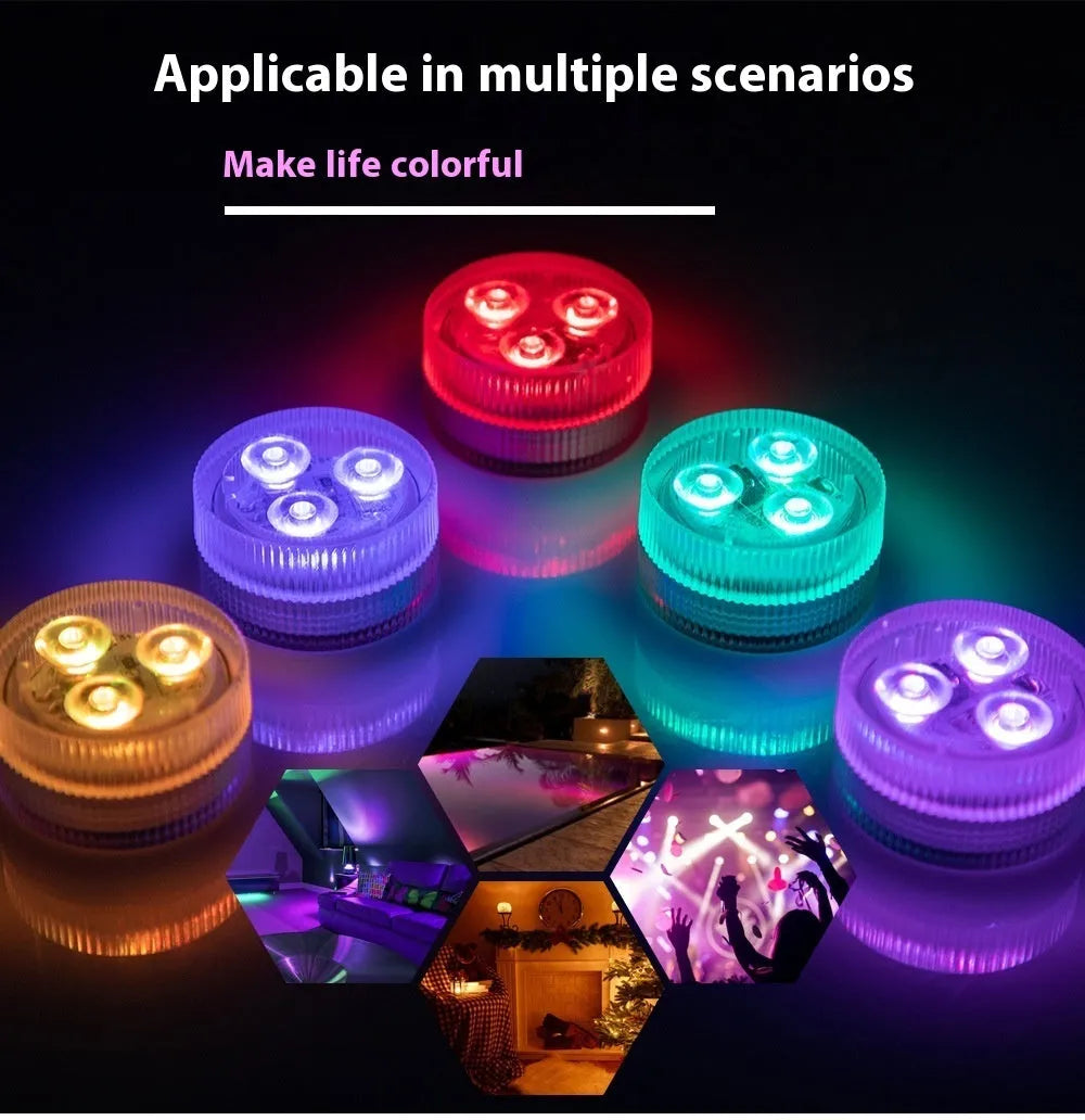 Compact LED aquarium diving light with remote control for fish tanks
