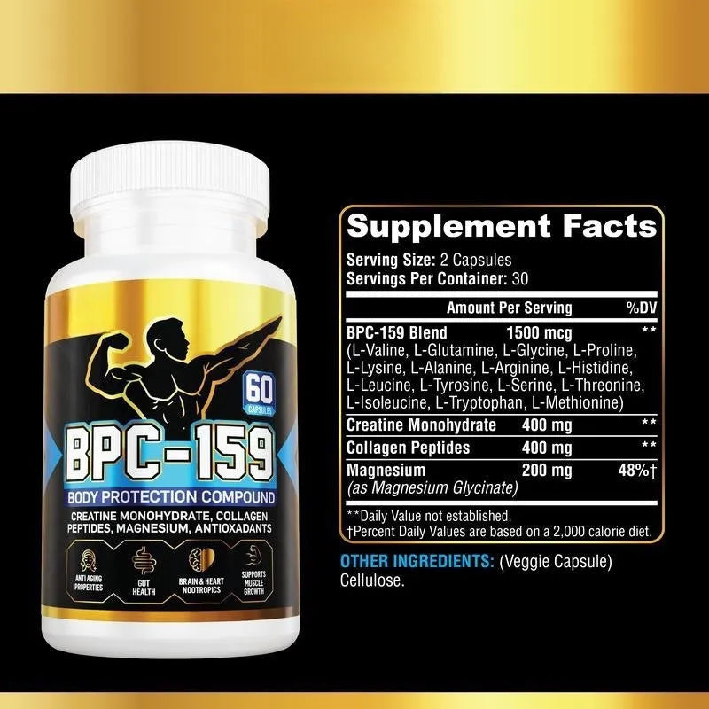 One sealed bottle of body energy supplement capsules on a plain background.