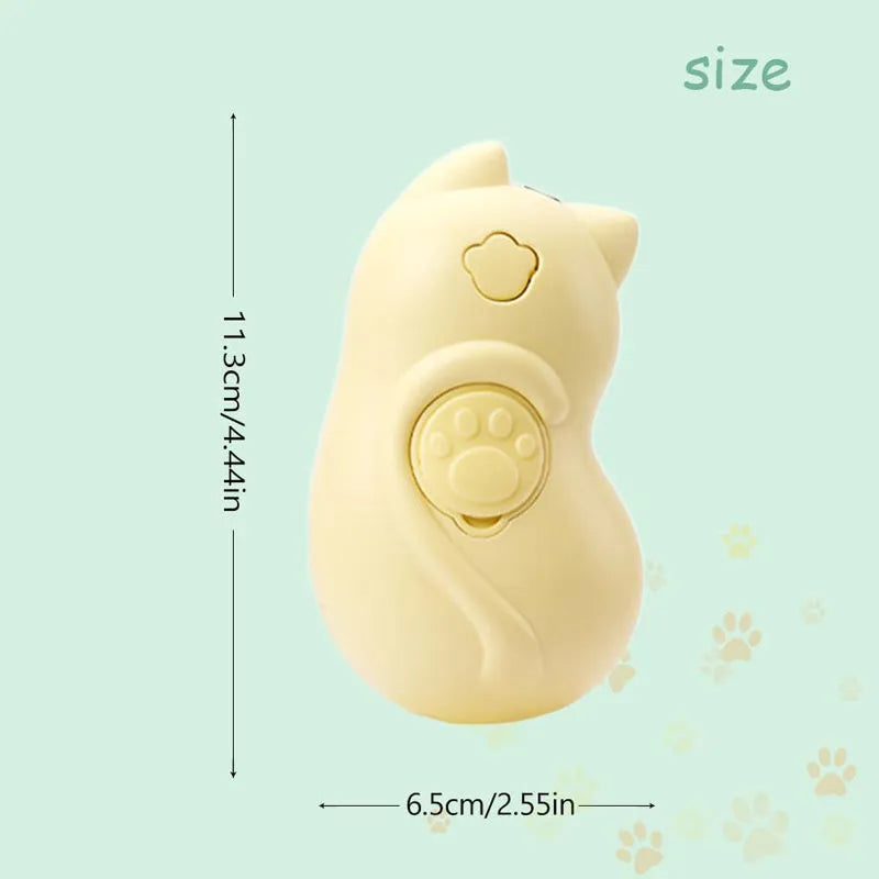 3-in-1 steam grooming brush for cats and dogs on a white background, showing ergonomic handle.