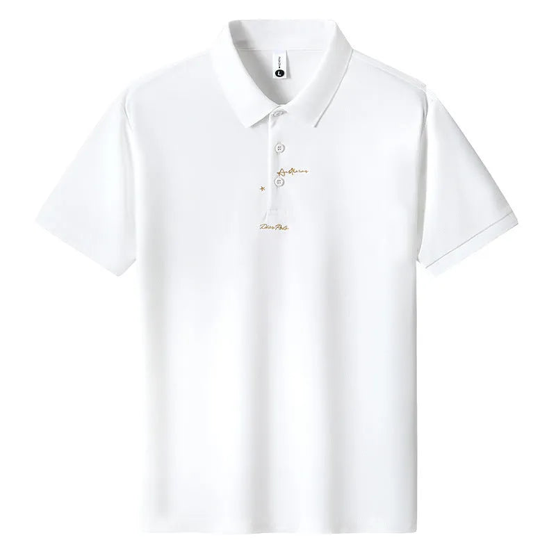 Men's casual cotton t-shirt with letter pattern in loose fit short sleeve style
