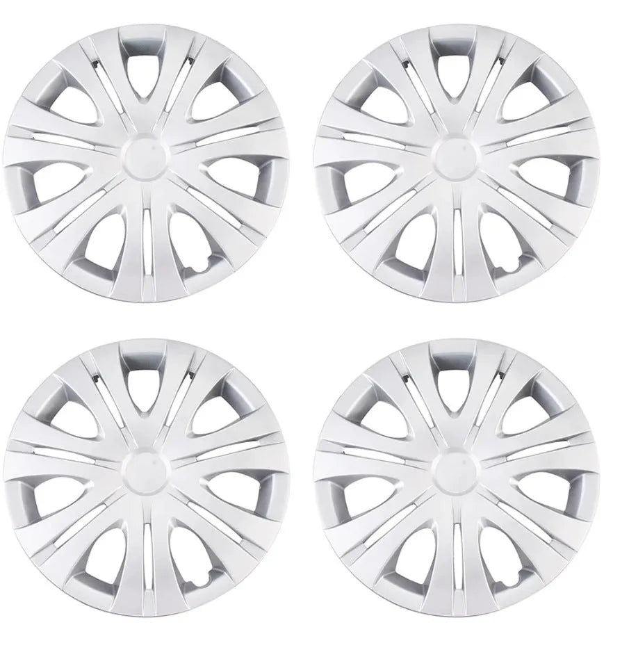 Universal ABS plastic wheel hub cover in a monochrome colour option