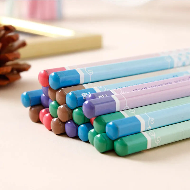 Barrel of 50 natural basswood hexagonal pencils with HB graphite leads for writing and drawing.