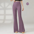 Solid-colour polyester dance practice trousers for women, shown in beige apricot, for ballet and contemporary training.
