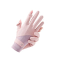 Women's UPF50 ice silk sun protection gloves in various colours