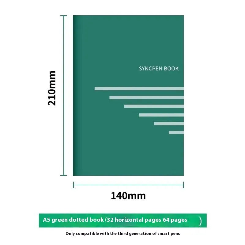 Loose spiral notebook filling paper replacement core with 64 pages and nine writing refills