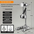 Vertical stainless steel manual juicer with zinc alloy construction in multiple colour options