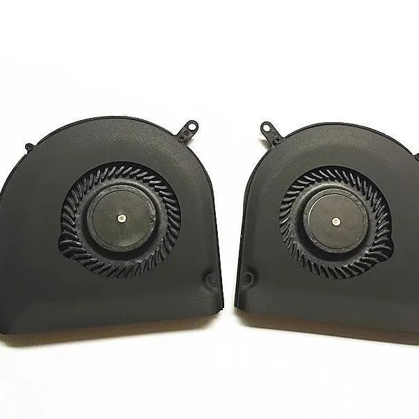 MacBook Pro A1398 laptop cooling fan replacement part with colour-coded housing variants