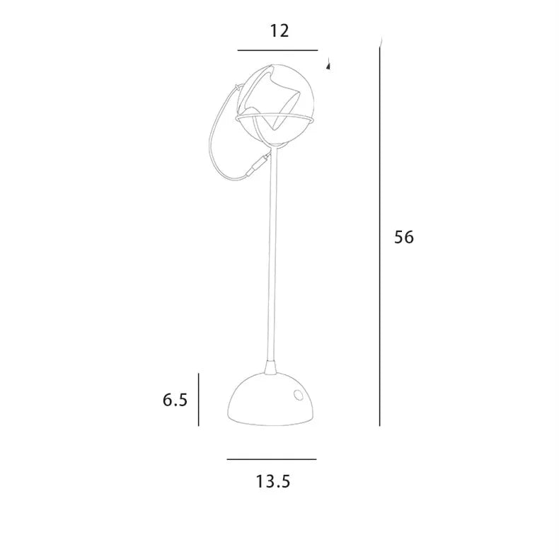 Clear glass dimmable desk lamp with touch switch on a wooden desk.