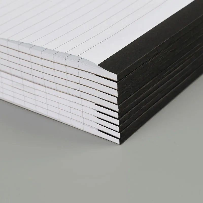 A4 tearable notebook with grid-lined pages and paper cover for meeting minutes