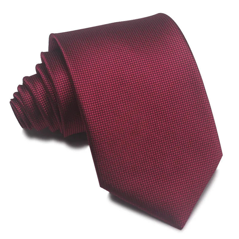 8cm wide striped polyester jacquard tie in business colours