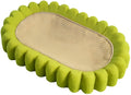Green oval cat scratch pad bowl with sisal scratching surface measuring 650mm