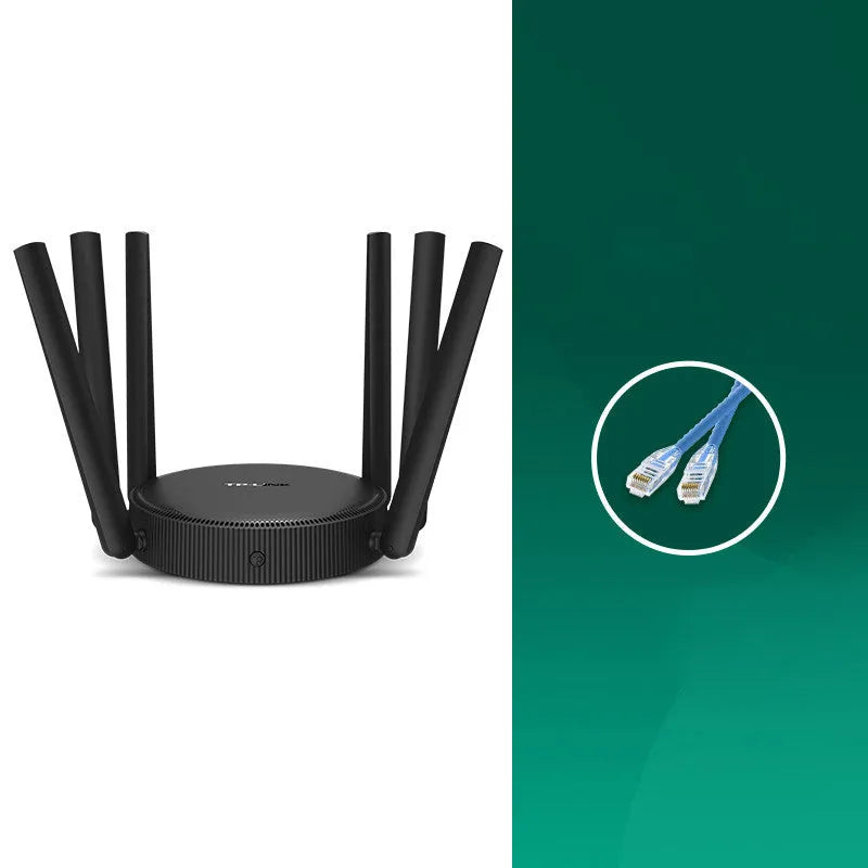 AC1900 gigabit wireless router with multiple Ethernet ports and compact rectangular design